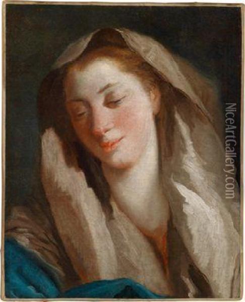 La Madonna Oil Painting - Giovanni Domenico Tiepolo