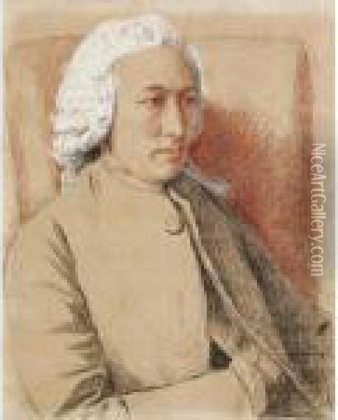 Portrait Of The Philosopher And Naturalist Charles Bonnet Oil Painting - Etienne Liotard