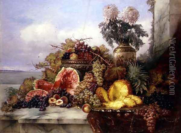 Still Life with Luscious Fruit Oil Painting - Nelius Gronland