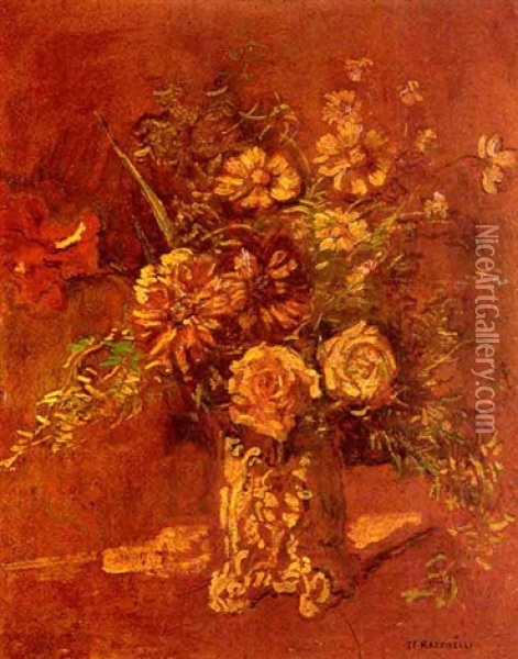 Fleurs Dans Un Vase Oil Painting - Jean Francois Raffaelli