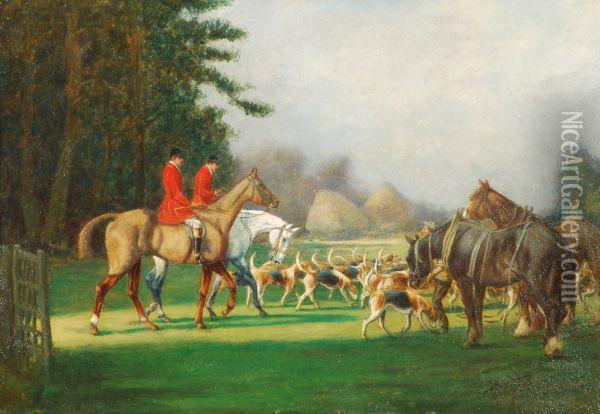 Thehunt Oil Painting - George Wright