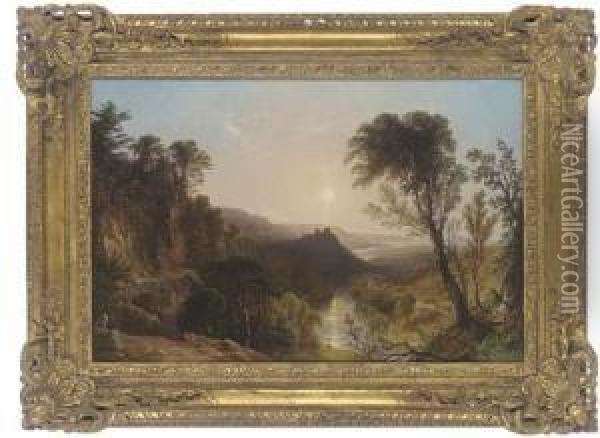 The Wye Valley Oil Painting - John F Tennant
