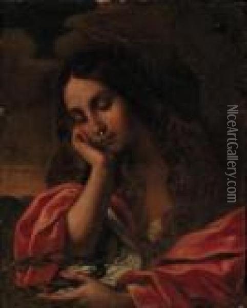 The Penitent Magdalene Oil Painting - Guercino