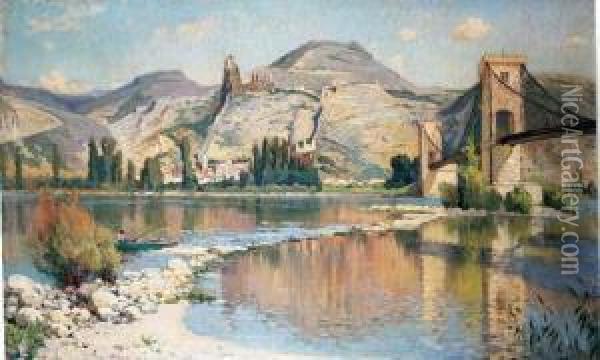 Le Pont Sur La Durance Oil Painting - Alexandre Nozal