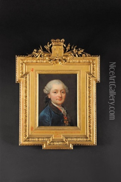 Portrait De Louis Marie De Bourbon, Duc De Penthievre, Grand Amiral De France, Portant La Toison D'or Oil Painting - Jean-Baptiste Charpentier the Elder
