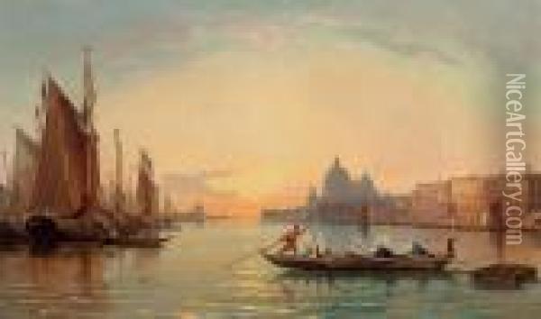 The Grand Canal, Venice Oil Painting - Charles Euphrasie Kuwasseg