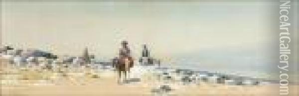 Nomads In The Desert Oil Painting - Richard Karlovich Zommer