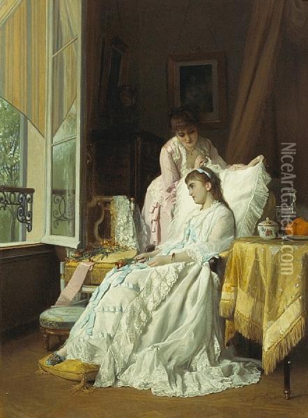 The Convalescent Oil Painting - Charles Baugniet