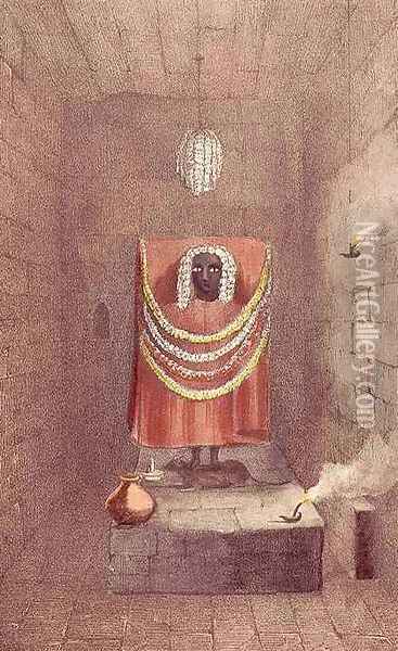 Statue of Kali in a Thugee temple, Bhagwan, early 19th century Oil Painting - Parks, Fanny