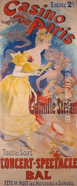 Casino De Paris, Camille Stefani Oil Painting - Jules Cheret