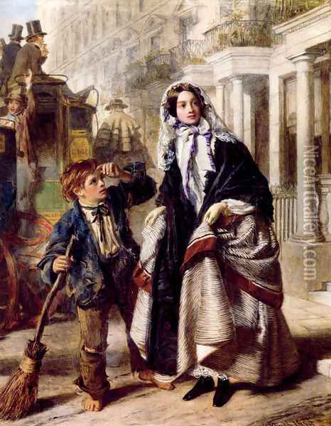 The Crossing Sweeper Oil Painting - William Powell Frith