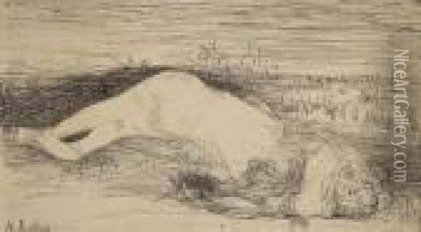 La Mort D'enguerrande Et De Gaetan Oil Painting - Auguste Rodin