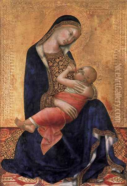 Madonna and Child Oil Painting - Lippo Memmi