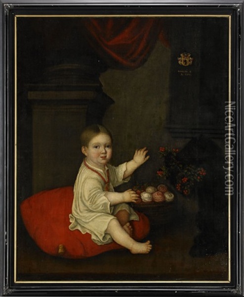 Frans Johan Crusebjorn Som Barn - 1 Ar Oil Painting - Martin (Martinus I) Mytens