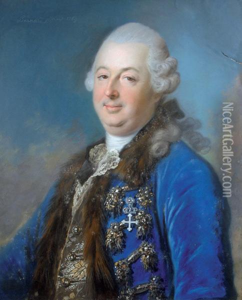 Portrait De Louis Xvi En Buste Oil Painting - Pierre Bernard