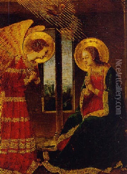 The Annunciation Oil Painting - Zanobi Di Benedetto Strozzi