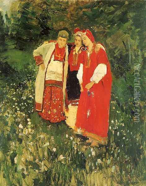 Northern Idyll 1886 Oil Painting - Konstantin Alexeievitch Korovin
