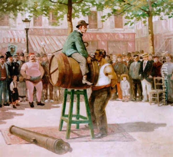 Montmartre Oil Painting - Joseph B.B. Faverot