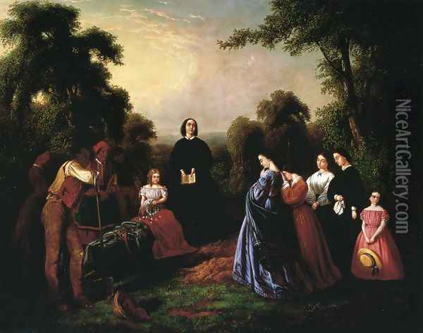 The Burial of Latane Oil Painting - William De Hartburn Washington