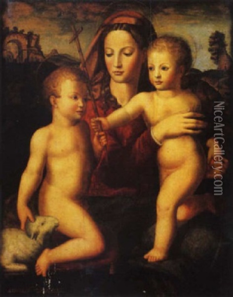 Madonna Con Bambino E San Giovannino Oil Painting -  Bronzino