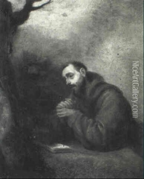 Saint Francis In Contemplation Oil Painting - Cristofano Allori