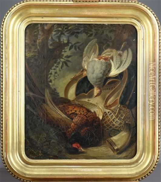 Nature Morte Au Trophee De Chasse Oil Painting - Charles Louis Malapeau