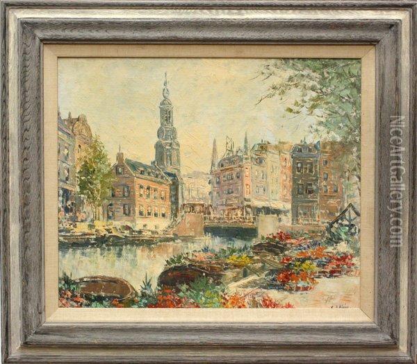 European City Scene Oil Painting - Cornelis De Bruin