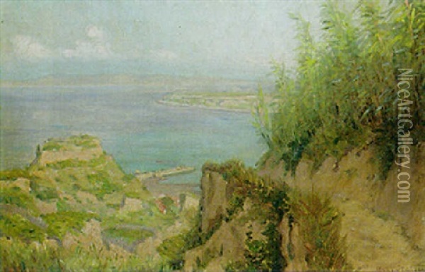 An Extensive Coastal Landscape Oil Painting - Hans Stalzer