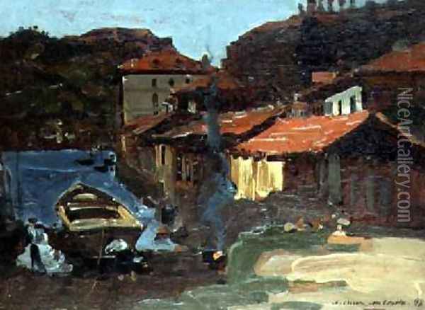 Mediterranean Harbour 1892 Oil Painting - Arthur Melville