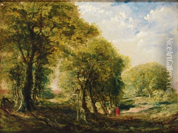 View Near Woodstock Oil Painting - Frederick Henry Henshaw