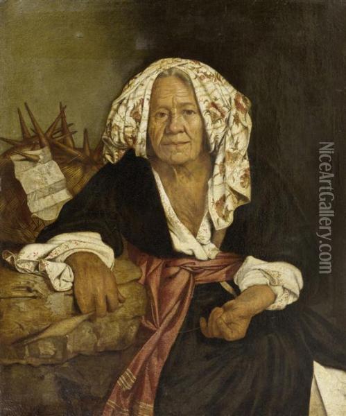 Die Parze Lachesis Oil Painting - Pietro Bellotti