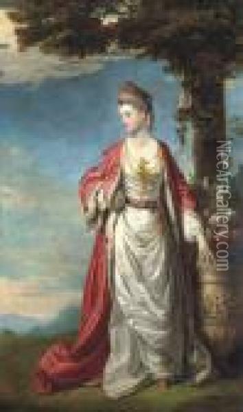 Portrait Of Mrs Trecothick Oil Painting - Sir Joshua Reynolds