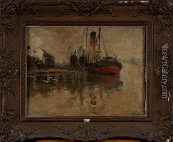 Coin D'un Port Oil Painting - Maurice Blieck
