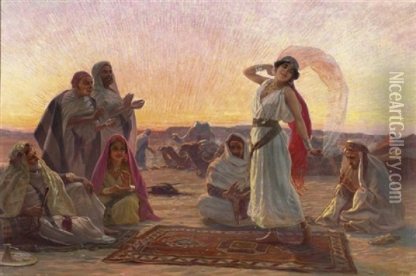 Orientalische Tanzerin Oil Painting - Otto Pilny
