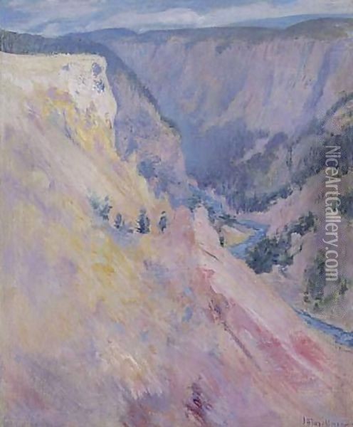 Yellowstone park Oil Painting - John Henry Twachtman