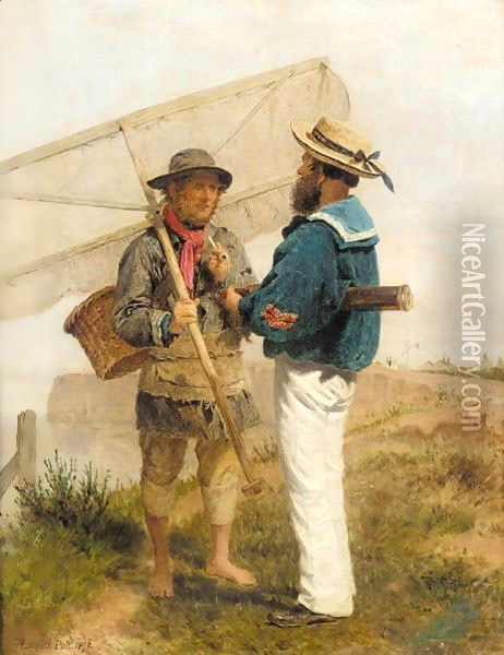 The simper's tale Oil Painting - Laslett John Pott
