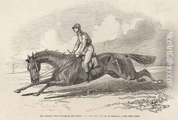 The Baron the winner of the Great St Leger from The Illustrated London News Oil Painting - John Frederick Herring Snr