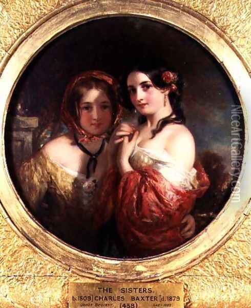 The Sisters Oil Painting - Charles Baxter