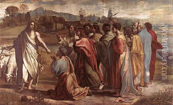 The Handing Over The Keys Oil Painting - Raphael