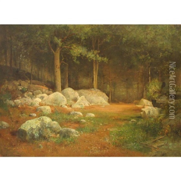Morning In The Woods Oil Painting - Joseph Lyman