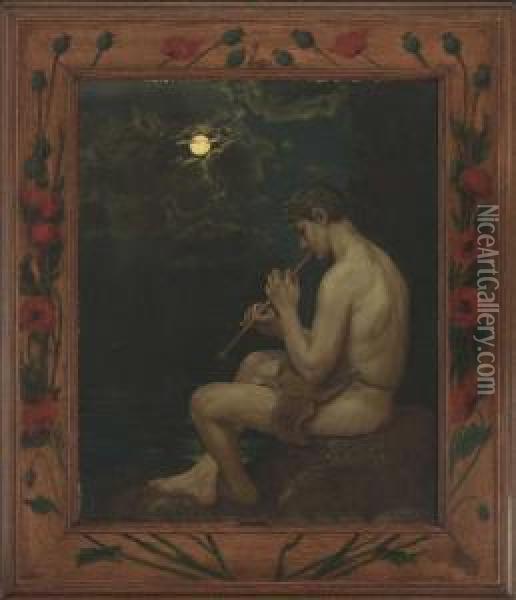 Endymion. Oil Painting - Hans Thoma