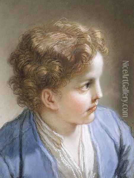 Head of a Young Boy 1717 Oil Painting - Benedetto Luti