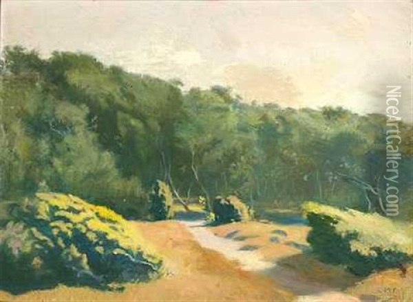 Hornbaek Plantage Oil Painting - Christian Vilhelm Mourier-Petersen