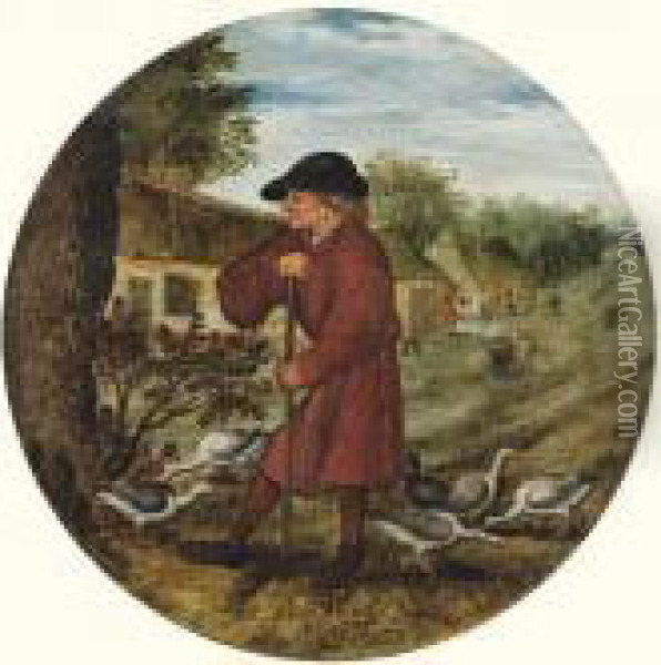 The Goose Herder Oil Painting - Pieter The Younger Brueghel
