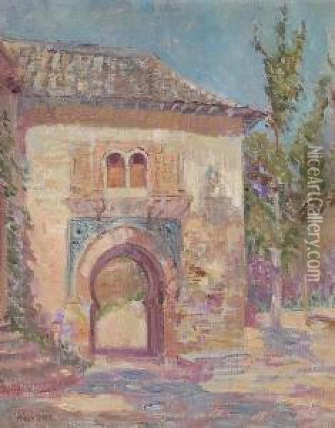 Moorish Gate, Spain Oil Painting - Alson Skinner Clark