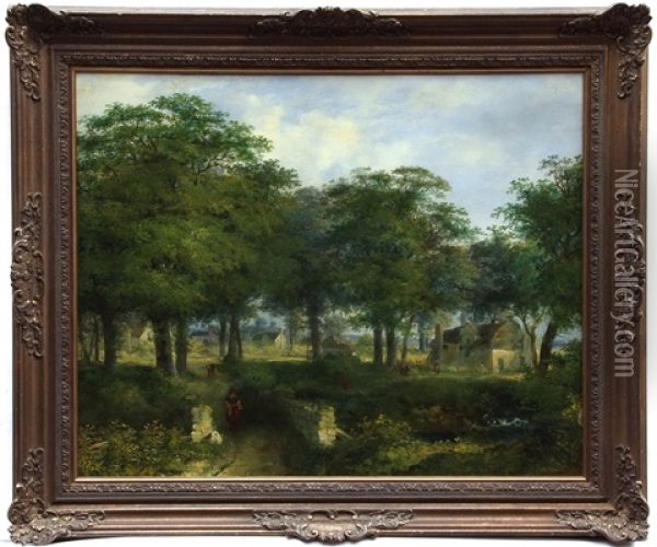 Woodland Near Woodbridge Oil Painting - William Henry Crome