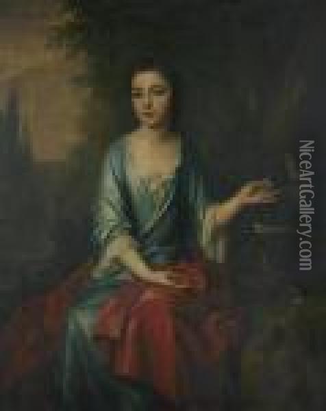 Portrait Of A Young Lady Oil Painting - Charles Jervas