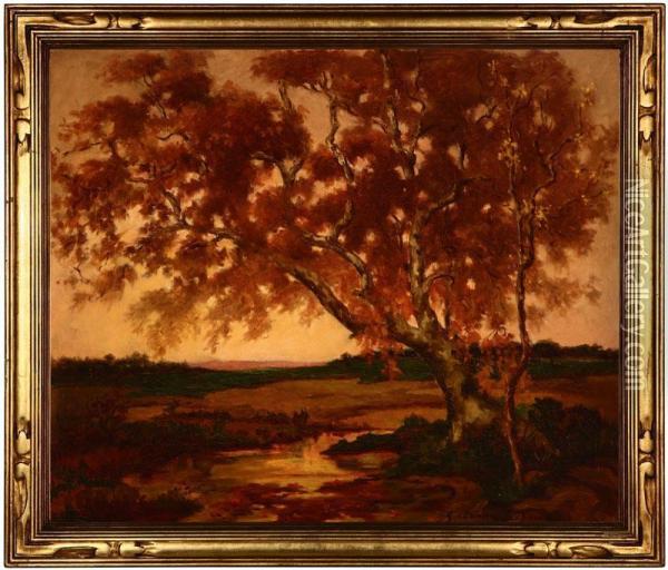 Landscape With Tree Oil Painting - Theodore Jackman