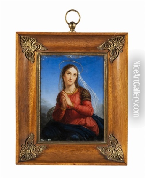 La Vergine Sorridente Oil Painting - Pietro Bagatti-Valsecchi