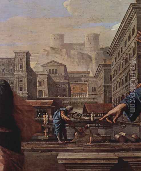 The Death of Saphire, detail Oil Painting - Nicolas Poussin